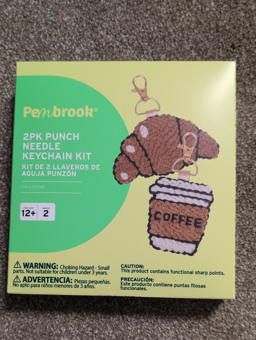 NWT 2-Pack Punch Needle Keychain Kit